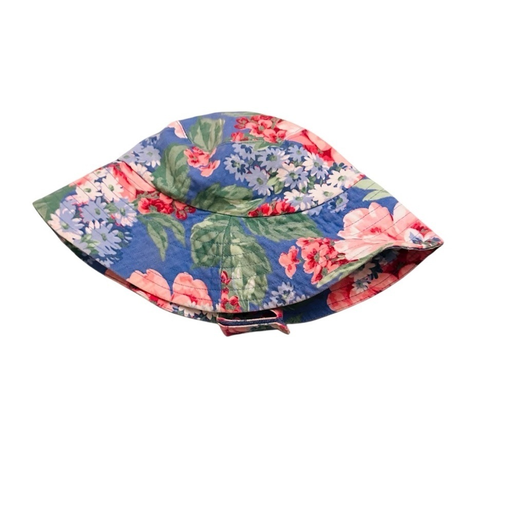 Janie and Jack Floral Sun Hat - Blue and Pink